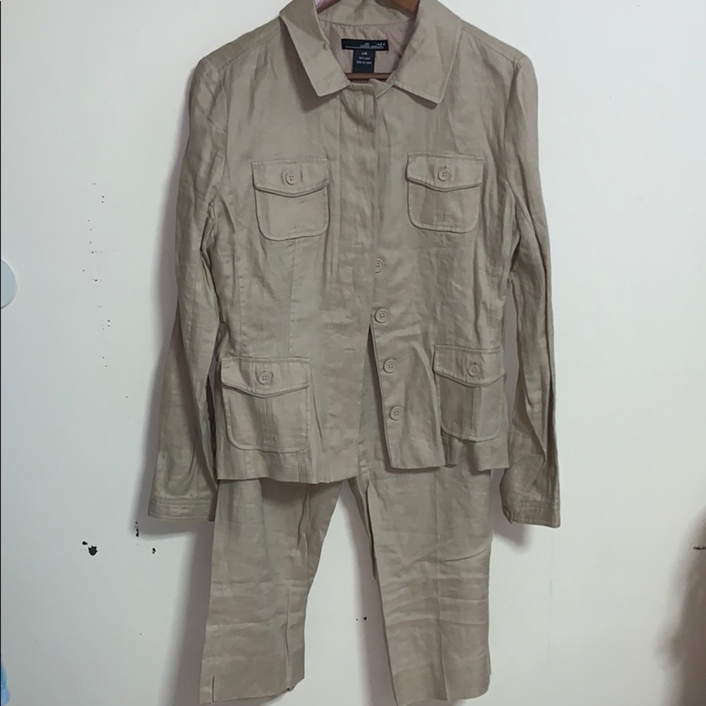 Linen Tan Suit